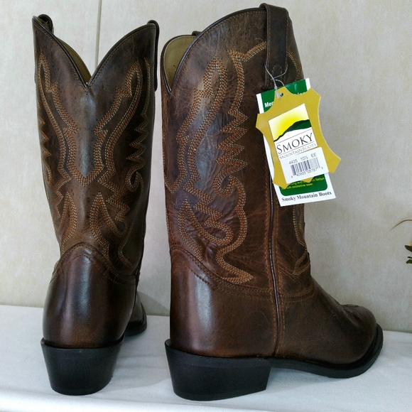 XWIDE Smoky Mountain Mens Western Cowboy Boot, Denver sz 10.5 EE 14 EE Brown NIB - Picture 10 of 16